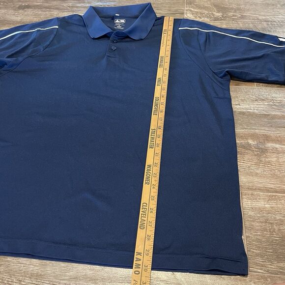 Adidas Golf Polo Shirt Men's XL Blue Climalite Stretch Short Sleeve Rugby Collar - Picture 12 of 13